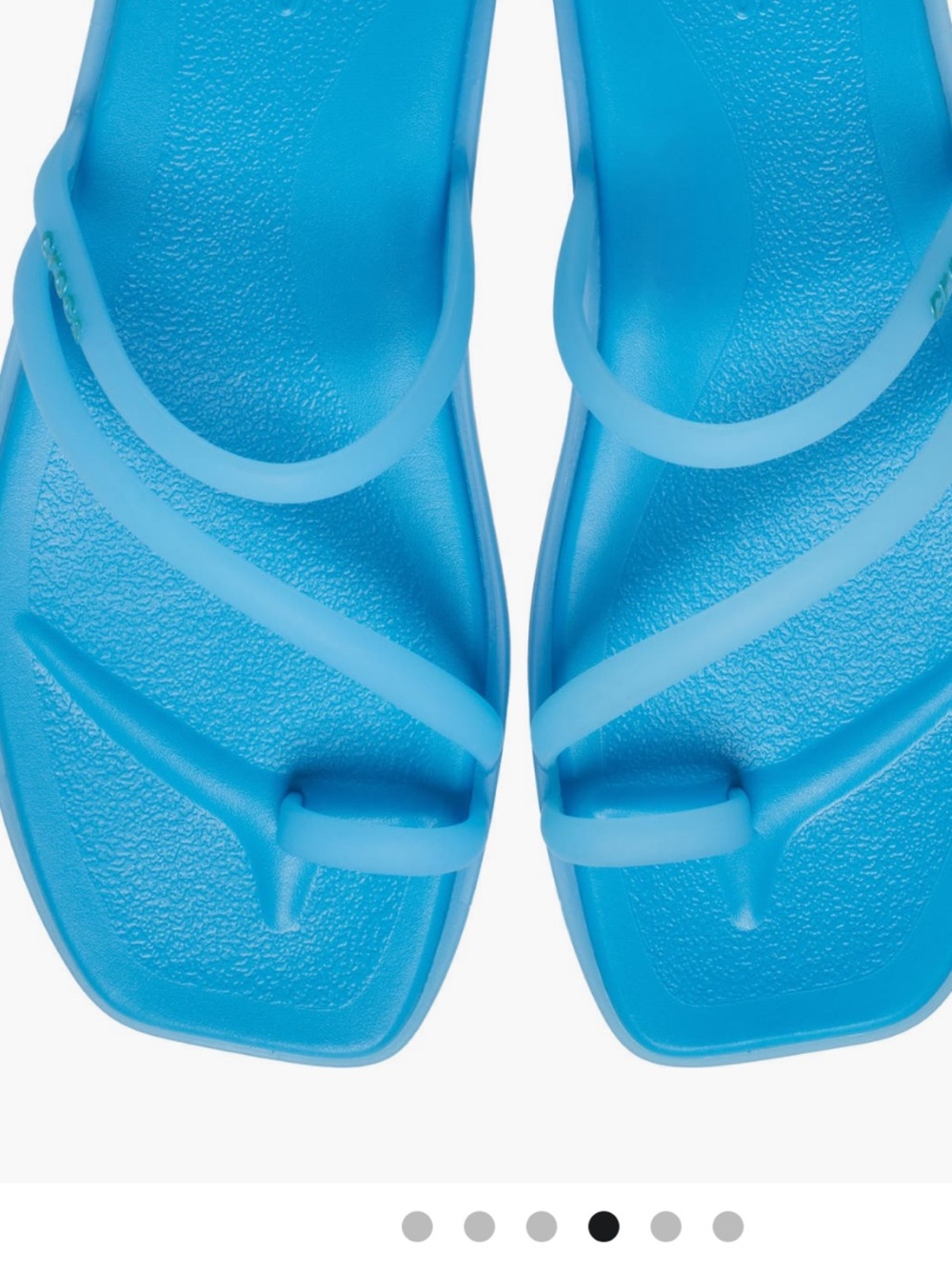 CROCS Women's Slim Strappy Flip Flops Toe loop sandal in Miami Frosted Blue NWT - Picture 4 of 10